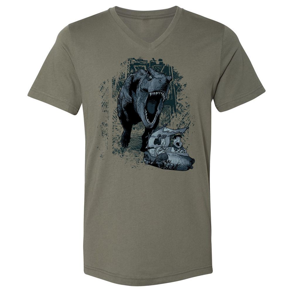 Unisex V-Neck T-Shirt - JED8Y4XD - Military Green - 10