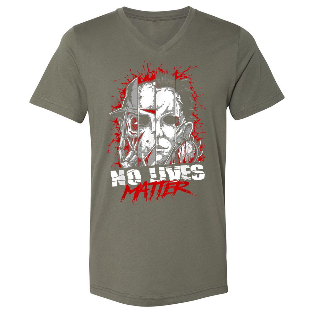 Unisex V-Neck T-Shirt - RLF9DXWE - Military Green - 10