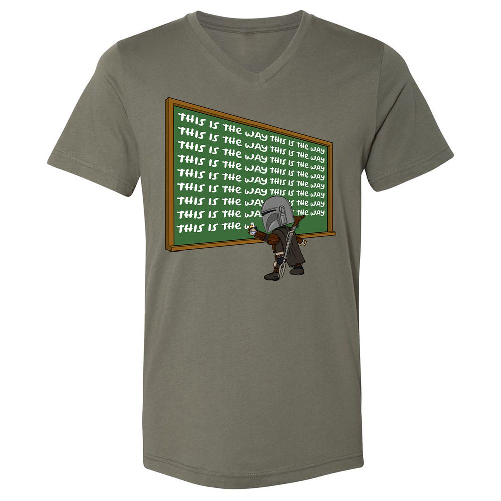 Unisex V-Neck T-Shirt - AF1T3NRA - Military Green - 10
