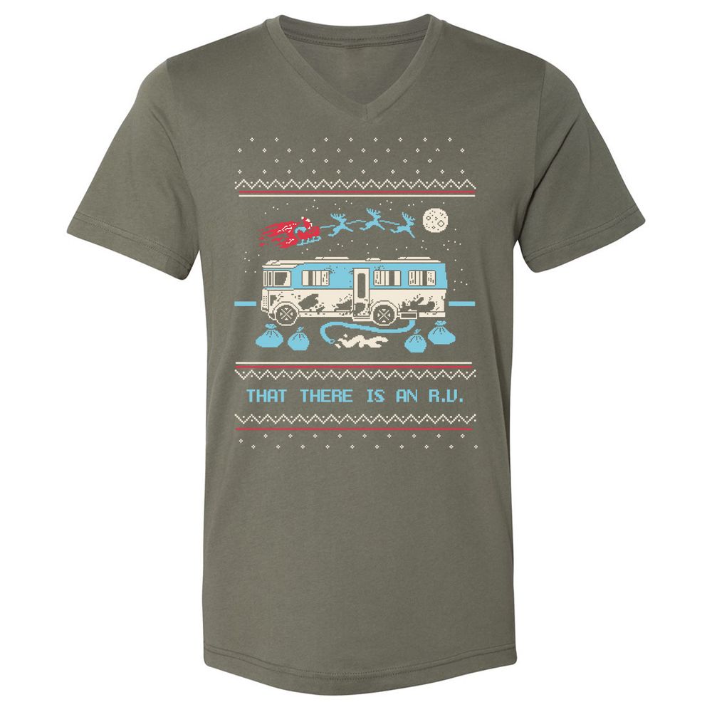 Unisex V-Neck T-Shirt - SPTGRENJ - Military Green - 10