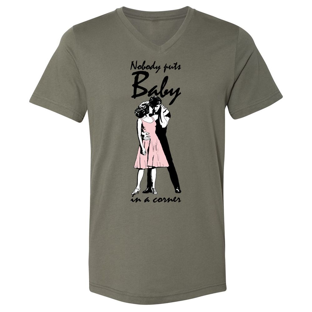 Unisex V-Neck T-Shirt - 47WA61PC - Military Green - 10