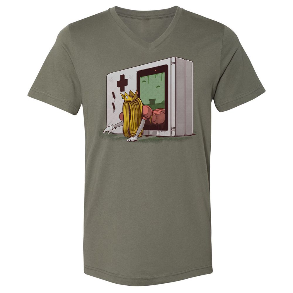 Unisex V-Neck T-Shirt - 56XWS7CM - Military Green - 10