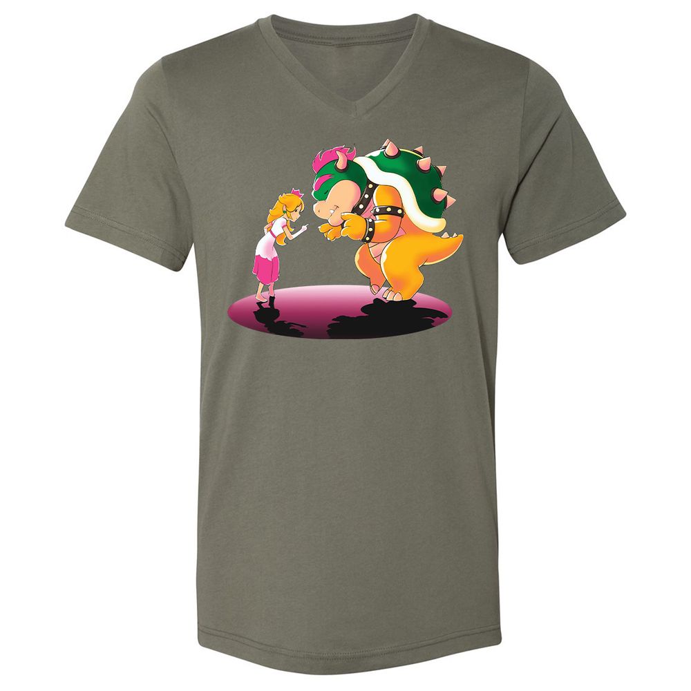 Unisex V-Neck T-Shirt - LNJTFT3E - Military Green - 10