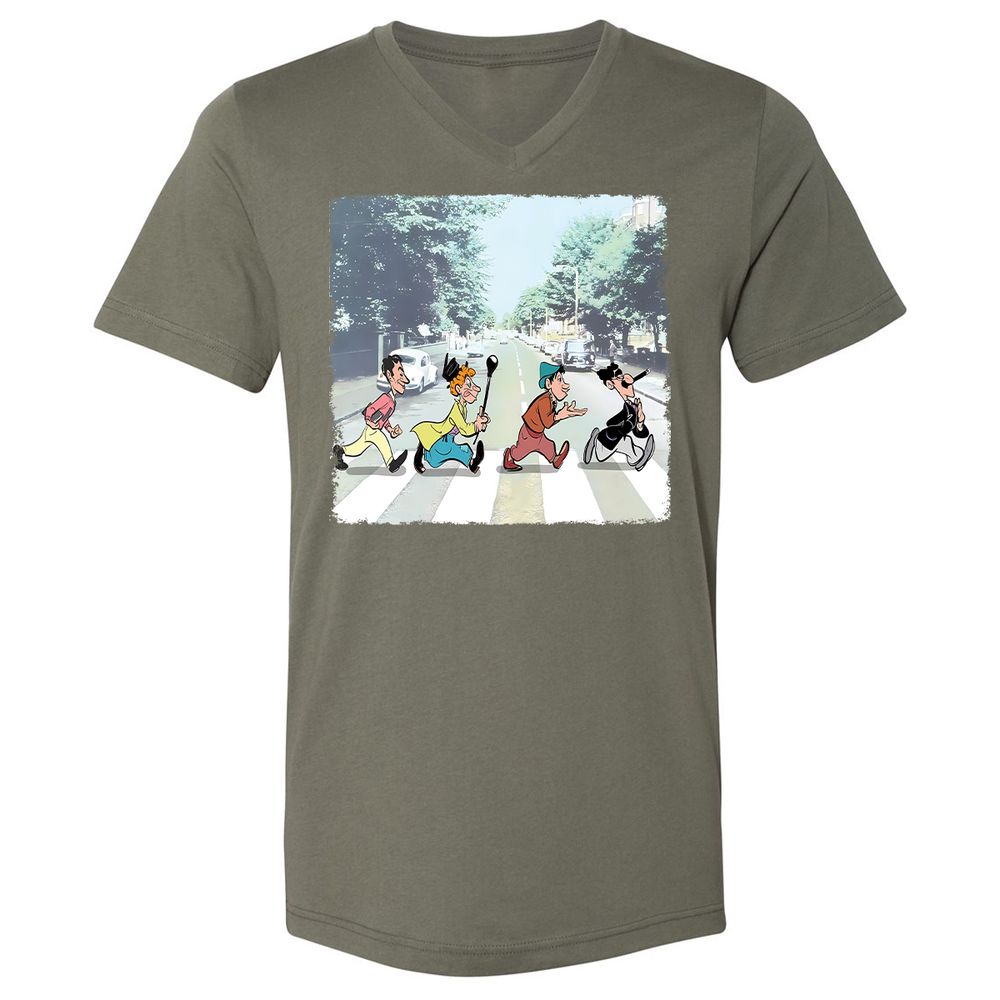 Unisex V-Neck T-Shirt - QHCA25TH - Military Green - 10