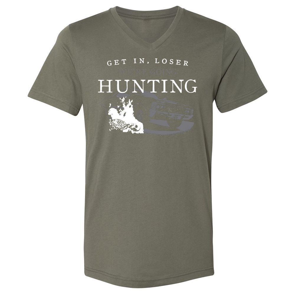 Unisex V-Neck T-Shirt - ZN4M87M7 - Military Green - 10