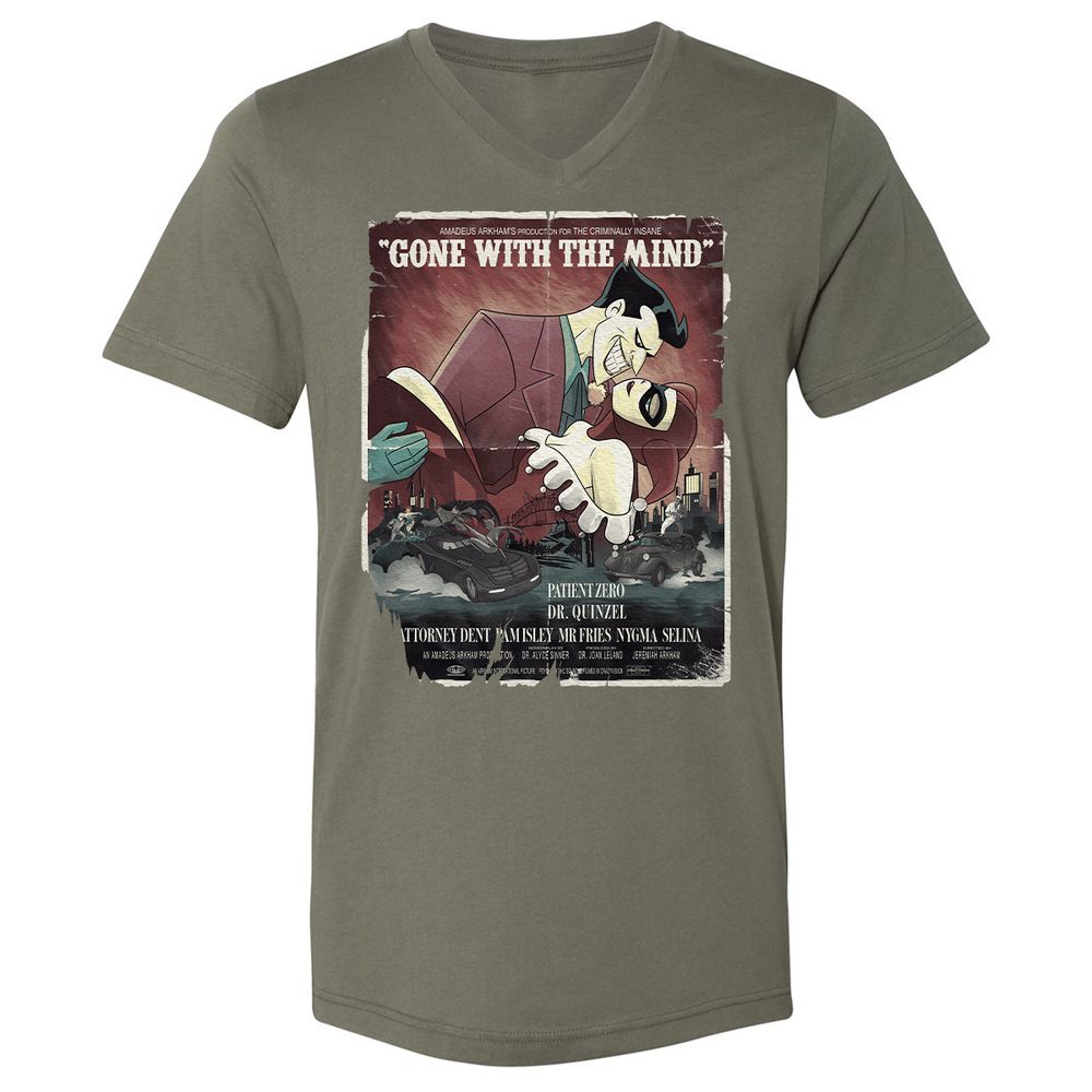 Unisex V-Neck T-Shirt - 7WCQK8PQ - Military Green - 10