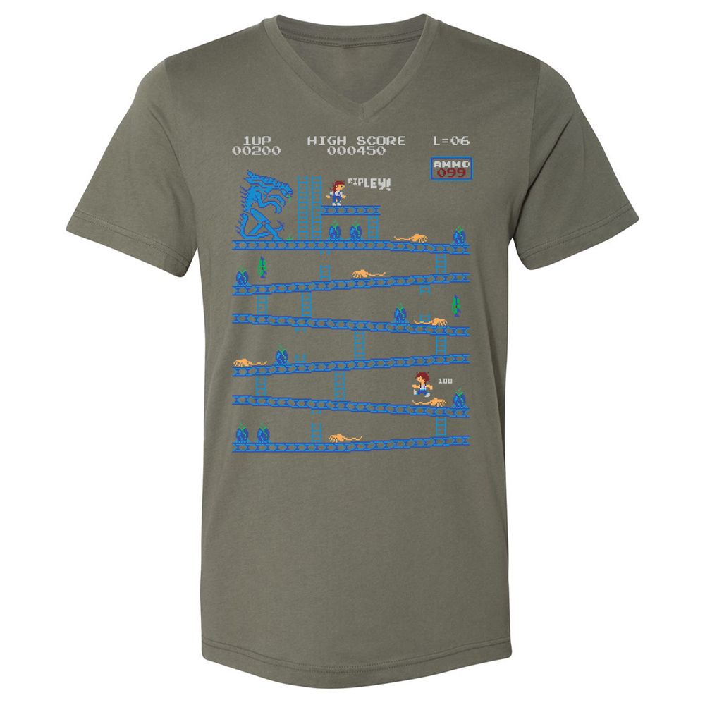 Unisex V-Neck T-Shirt - SZFH8VRS - Military Green - 10