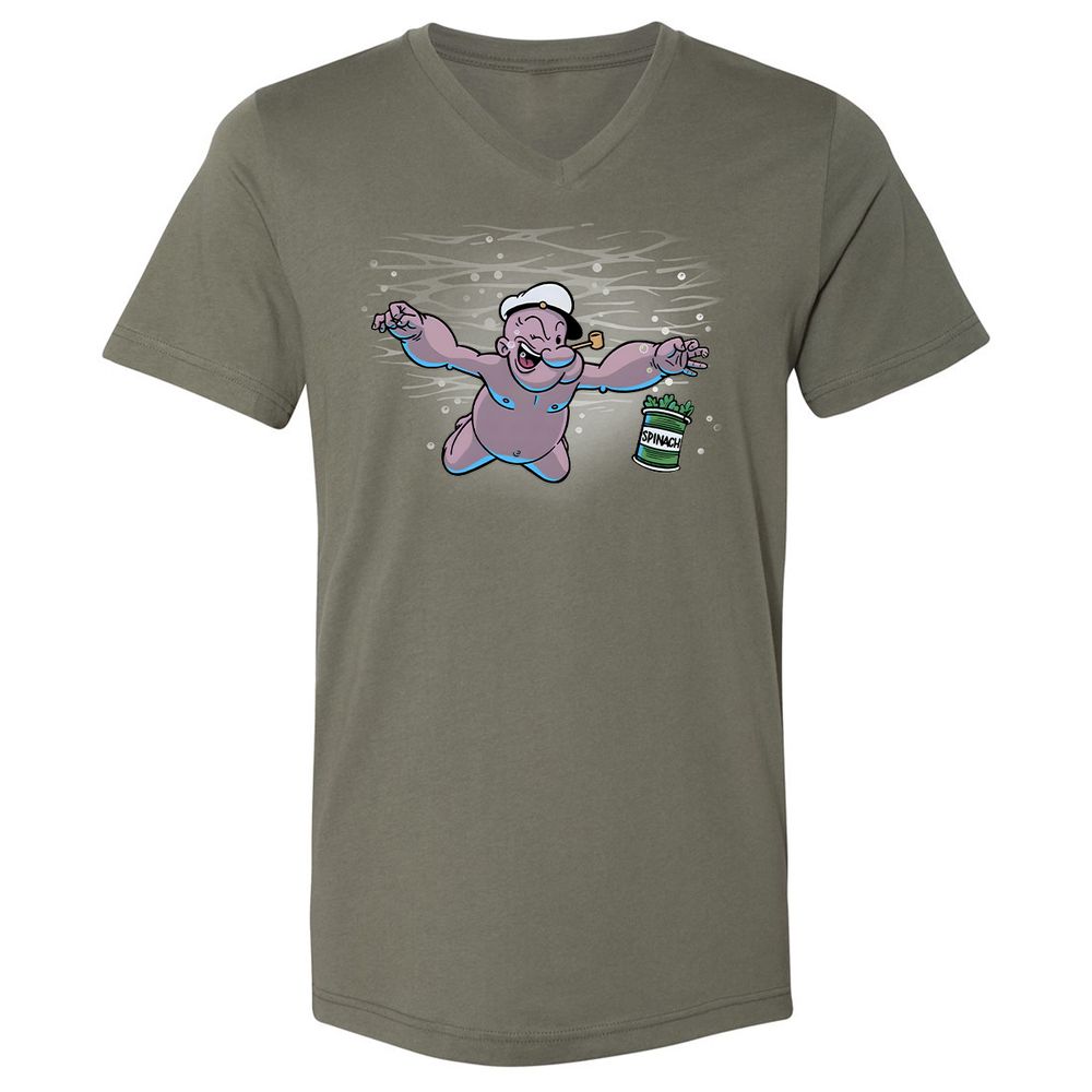 Unisex V-Neck T-Shirt - 6UETT1ZD - Military Green - 10