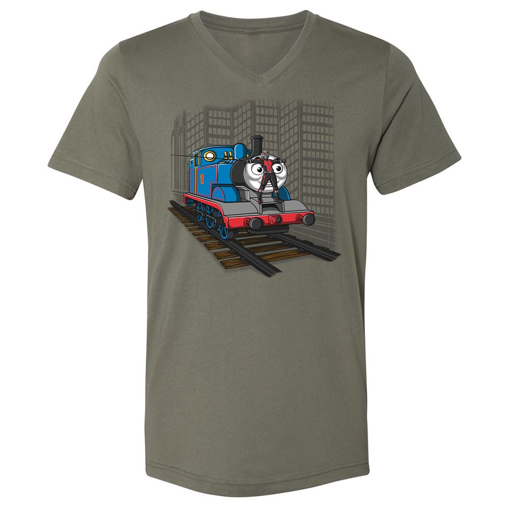 Unisex V-Neck T-Shirt - TAQC6JN2 - Military Green - 10