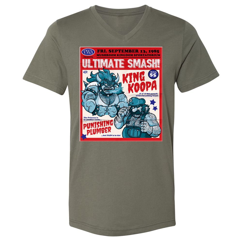 Unisex V-Neck T-Shirt - F5QCC2Q6 - Military Green - 10