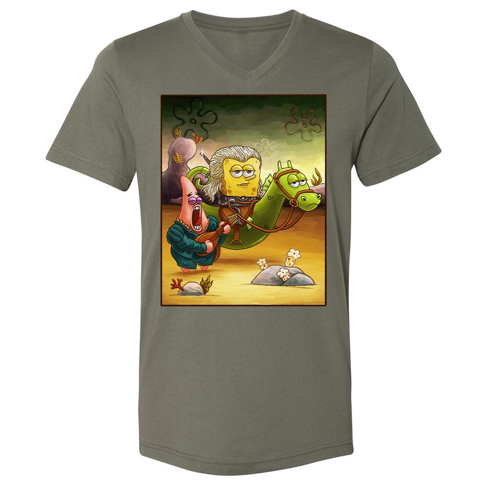 Unisex V-Neck T-Shirt - URPCPEWC - Military Green - 10