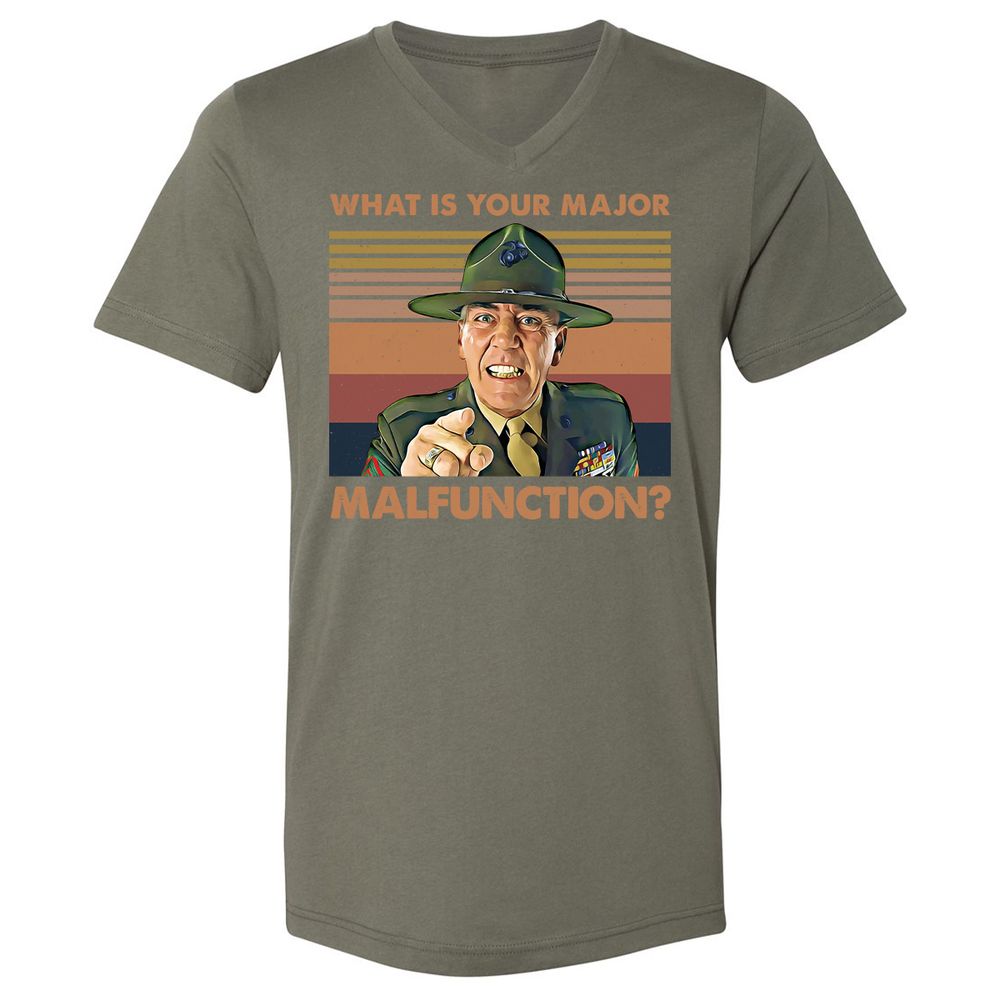 Unisex V-Neck T-Shirt - GCSCJ1QF - Military Green - 10
