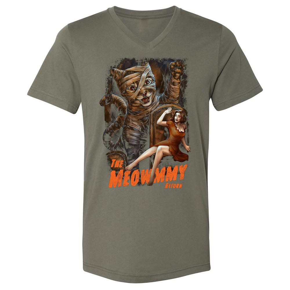 Unisex V-Neck T-Shirt - V48WZW86 - Military Green - 10