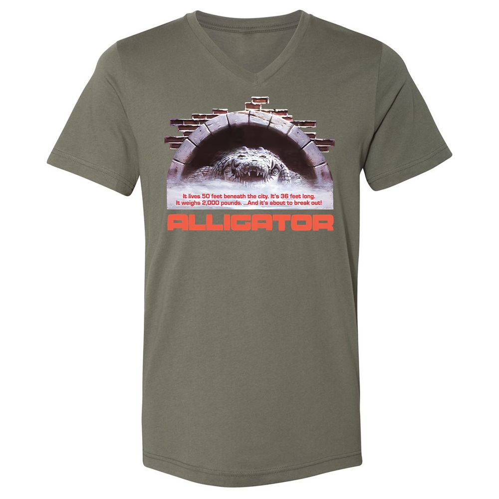 Unisex V-Neck T-Shirt - 2ZSVGE16 - Military Green - 10
