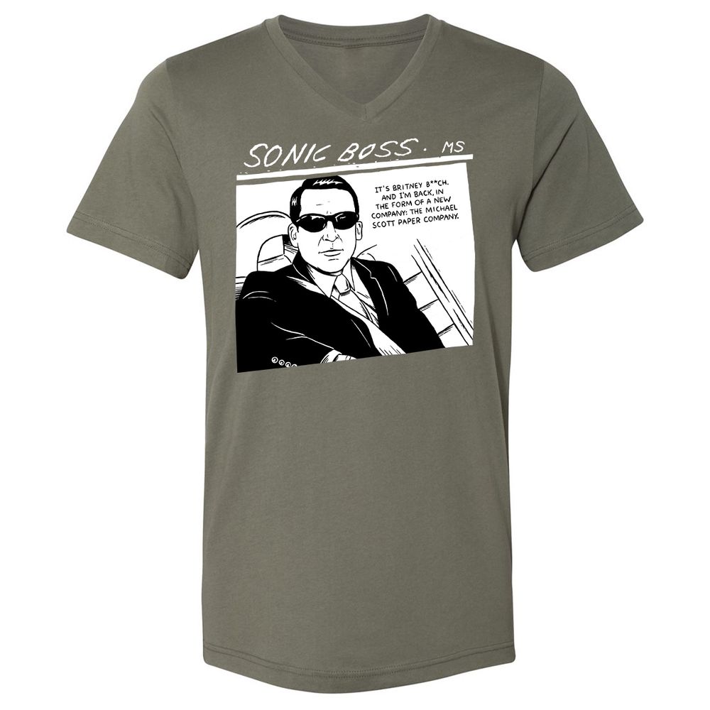 Unisex V-Neck T-Shirt - 864GA42W - Military Green - 10