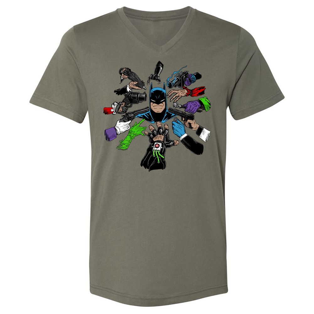 Unisex V-Neck T-Shirt - 4Z935L5T - Military Green - 10