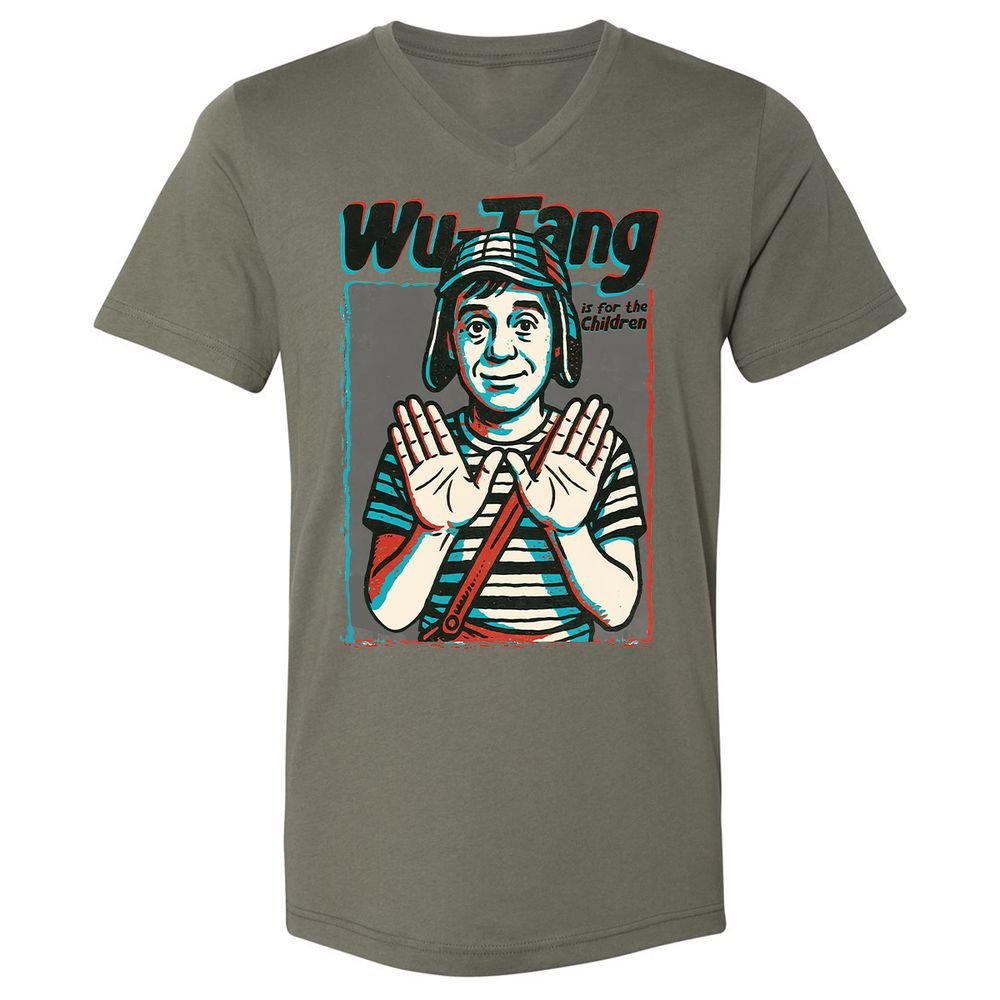 Unisex V-Neck T-Shirt - RCRFVV29 - Military Green - 10
