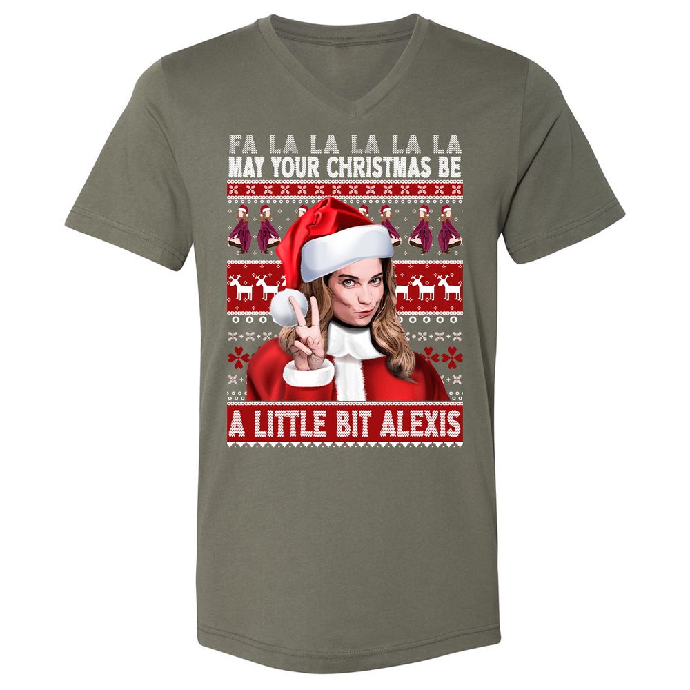 Unisex V-Neck T-Shirt - 56632TU2 - Military Green - 10