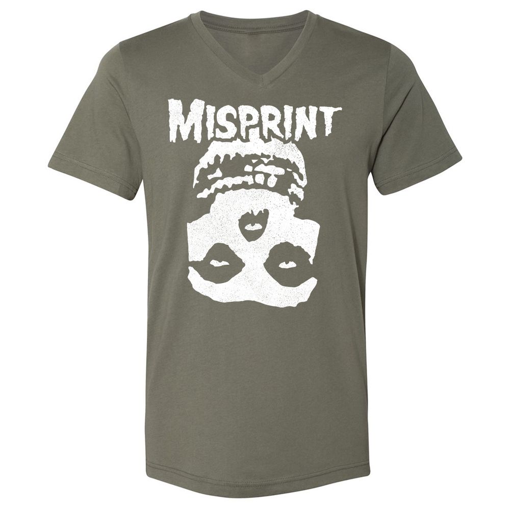 Unisex V-Neck T-Shirt - 7Y4CA8PA - Military Green - 10
