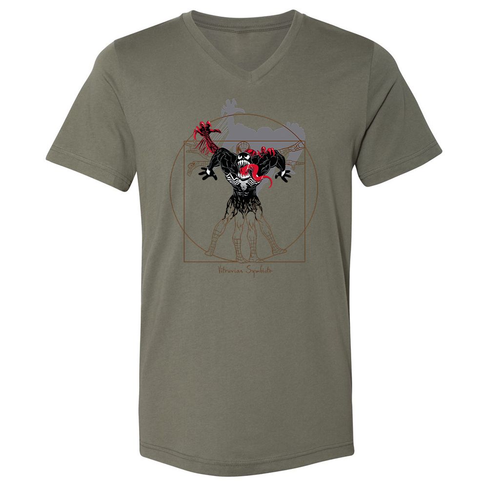 Unisex V-Neck T-Shirt - C5HJMXM3 - Military Green - 10