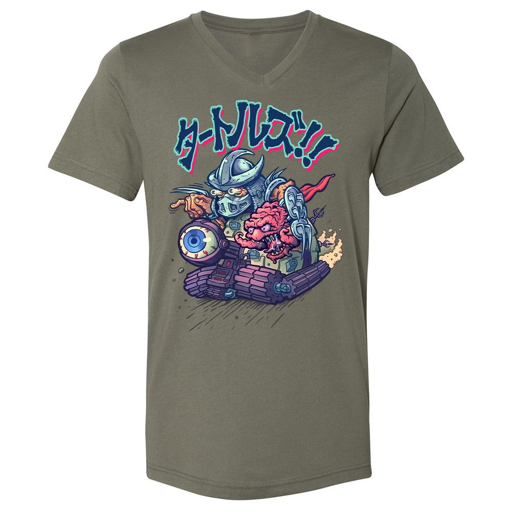 Unisex V-Neck T-Shirt - FQ3Z5D7W - Military Green - 10