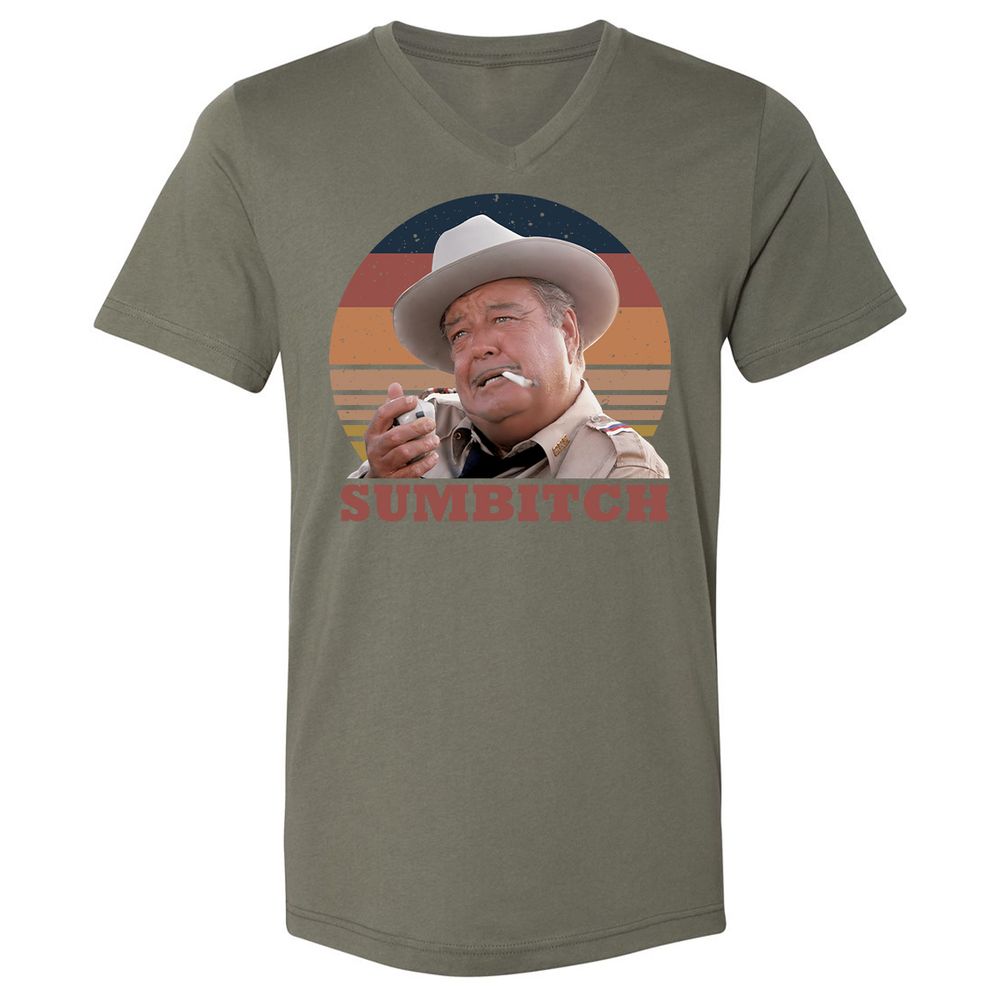 Unisex V-Neck T-Shirt - WM6SPV9Y - Military Green - 10