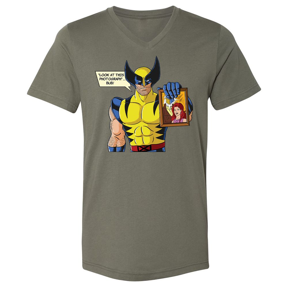 Unisex V-Neck T-Shirt - AZQ36GDN - Military Green - 10