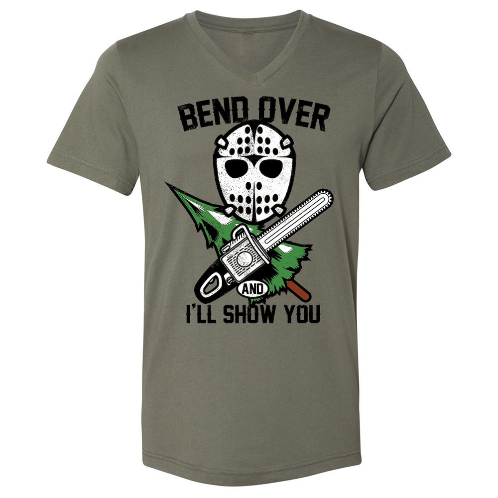 Unisex V-Neck T-Shirt - NYX8HYNM - Military Green - 10