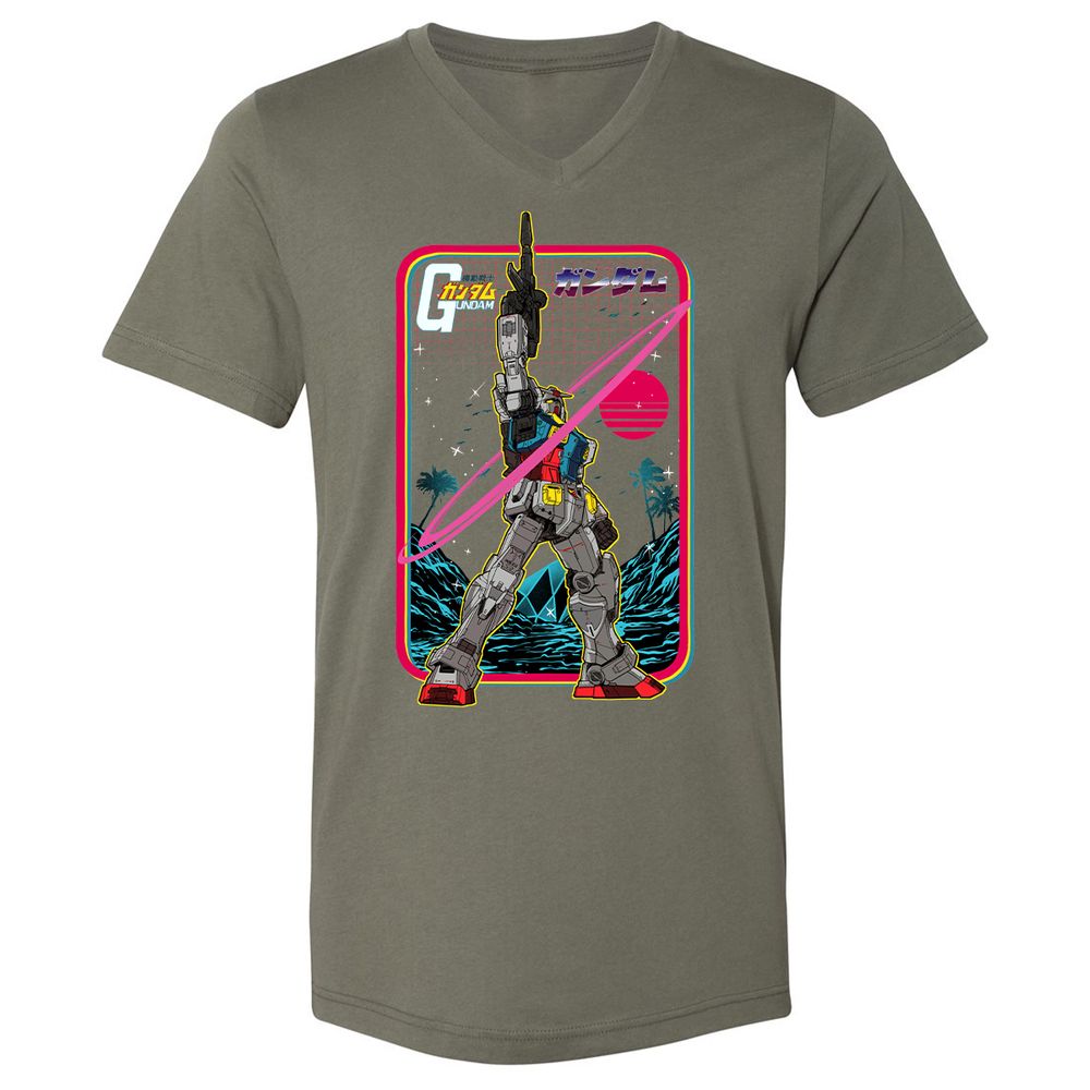 Unisex V-Neck T-Shirt - P5HGFWZ9 - Military Green - 10