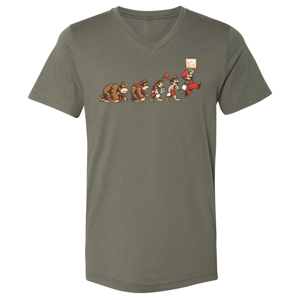 Unisex V-Neck T-Shirt - DFPR9PZG - Military Green - 10