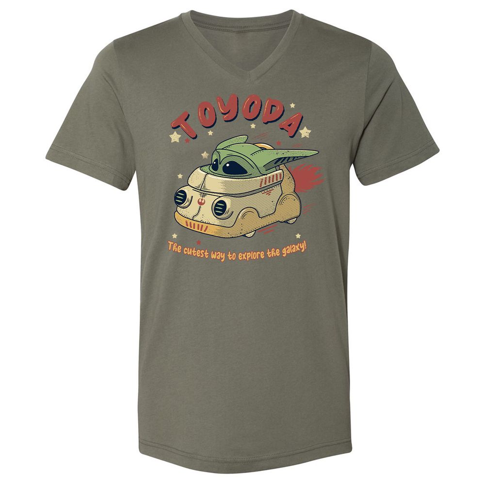 Unisex V-Neck T-Shirt - 3QBFHH1V - Military Green - 10