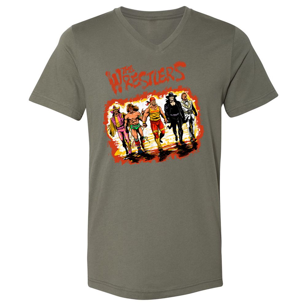Unisex V-Neck T-Shirt - 2SWHU13X - Military Green - 10