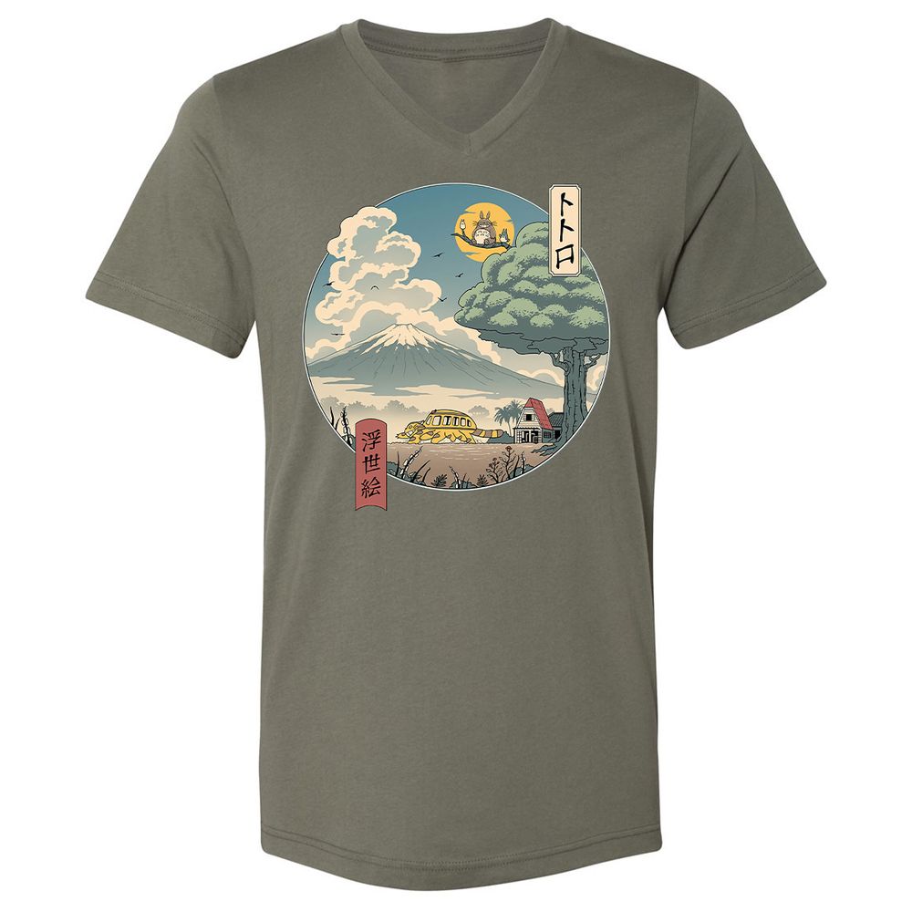 Unisex V-Neck T-Shirt - PYPC6PSB - Military Green - 10