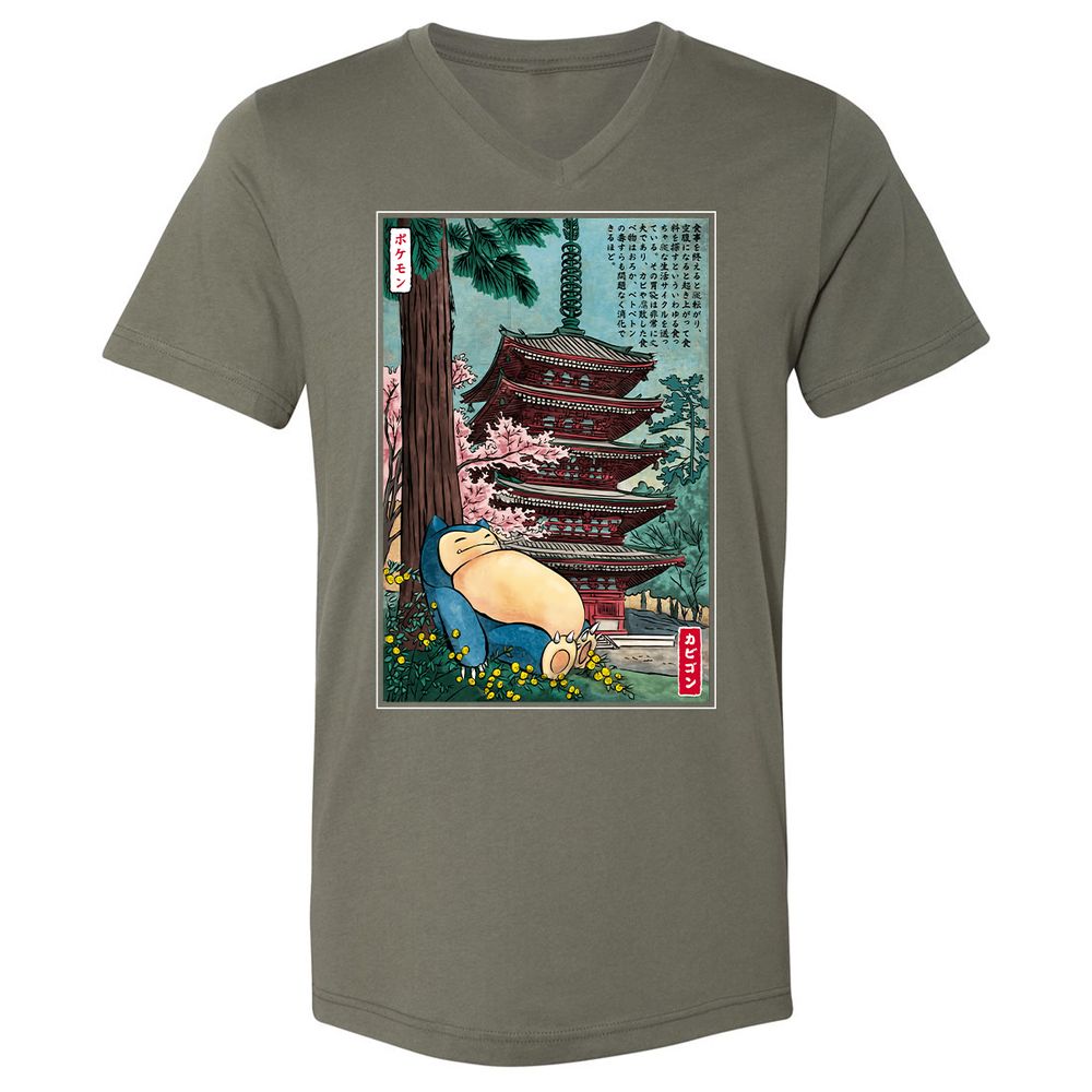 Unisex V-Neck T-Shirt - KY4D79SA - Military Green - 10