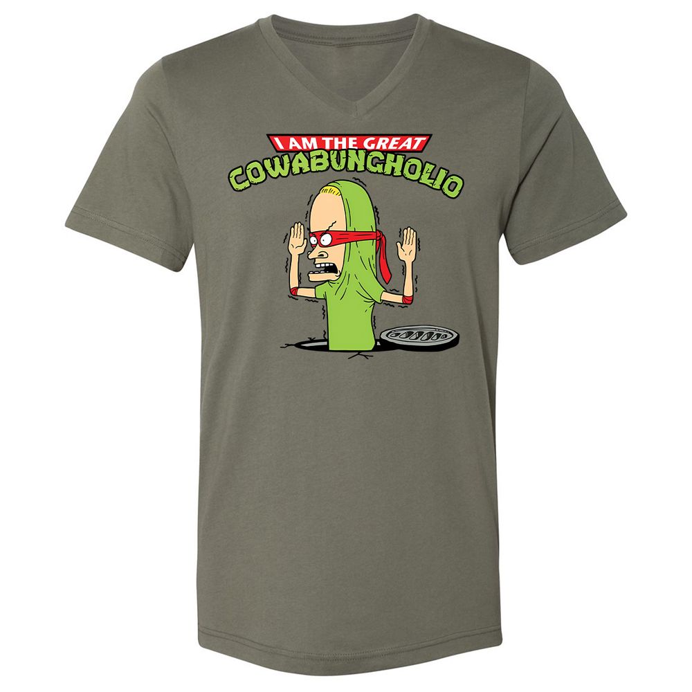 Unisex V-Neck T-Shirt - MD59U82E - Military Green - 10