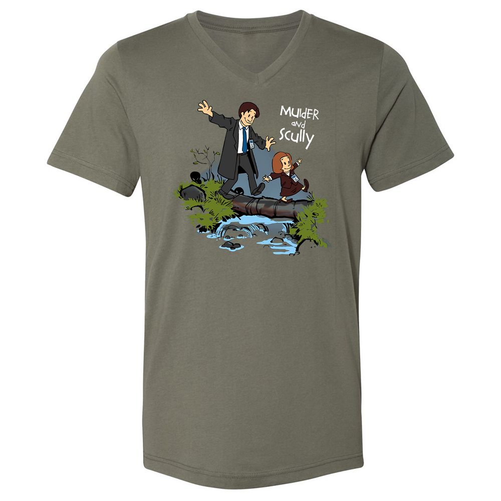 Unisex V-Neck T-Shirt - D8ASUAR5 - Military Green - 10