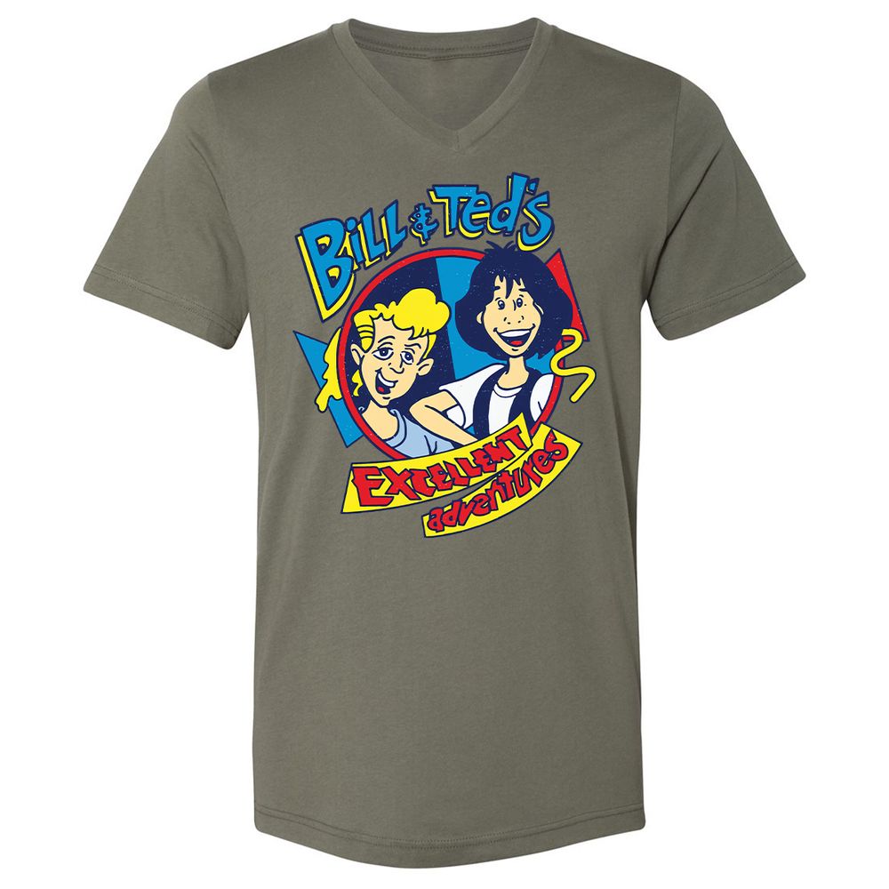Unisex V-Neck T-Shirt - LUBQJY6S - Military Green - 10
