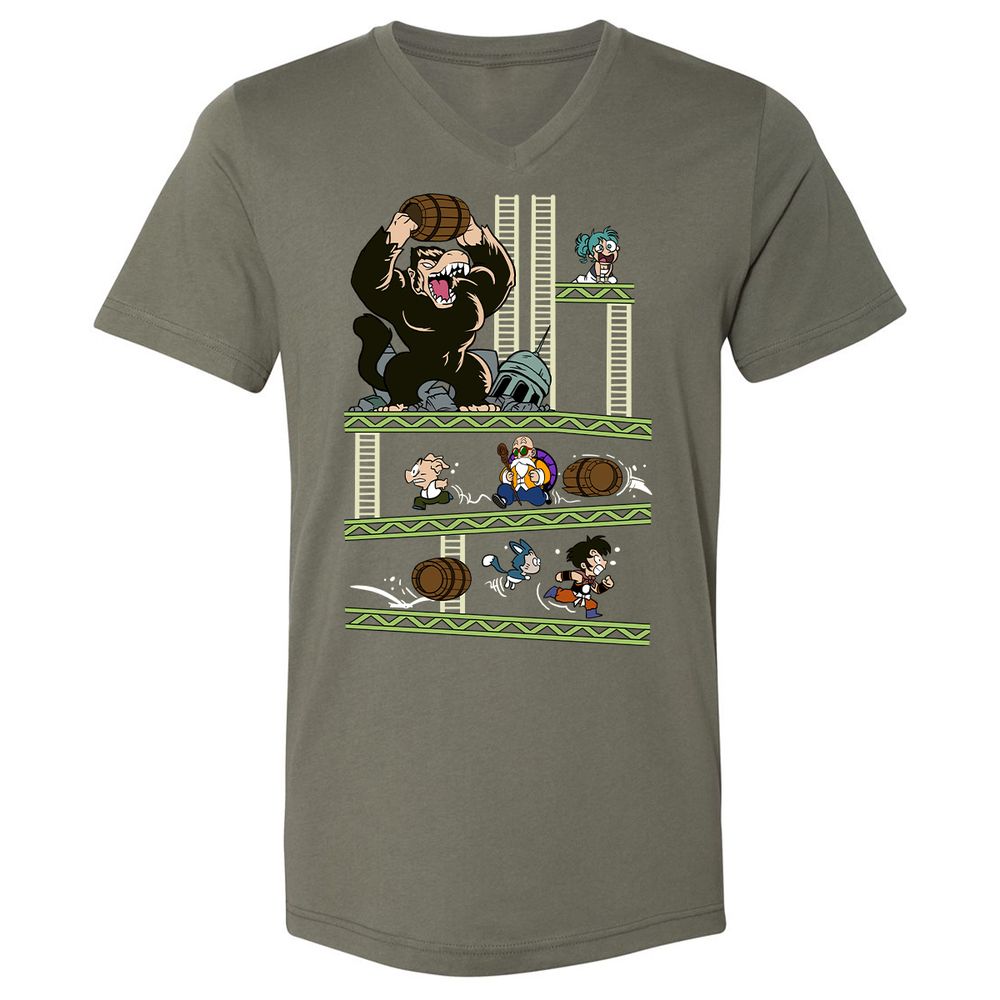 Unisex V-Neck T-Shirt - Z6EZC731 - Military Green - 10