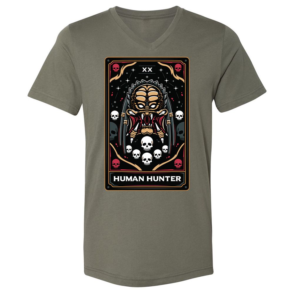 Unisex V-Neck T-Shirt - R54ATQTD - Military Green - 10