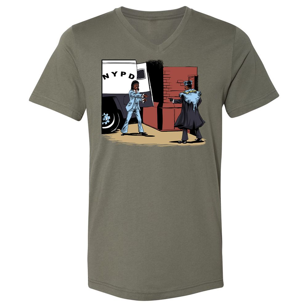 Unisex V-Neck T-Shirt - XAKL37BJ - Military Green - 10