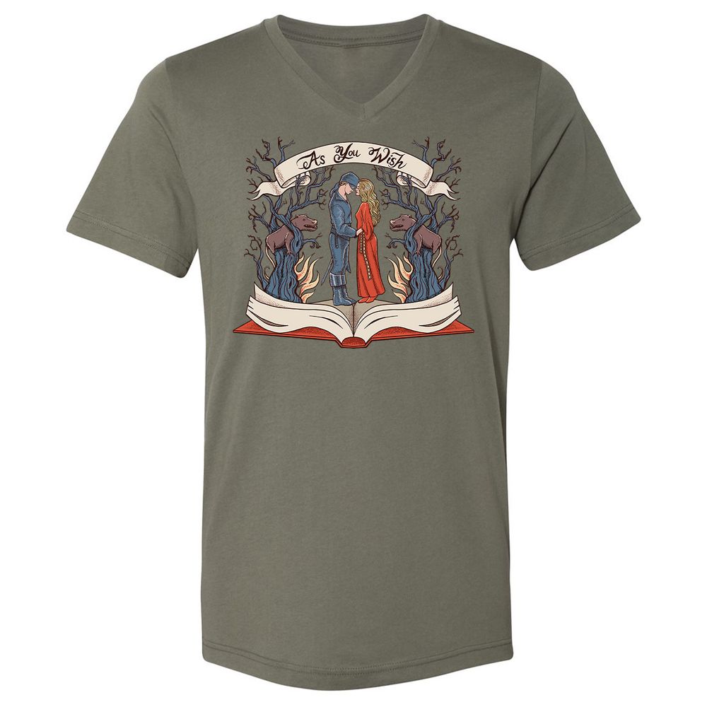 Unisex V-Neck T-Shirt - 1TPBB7LY - Military Green - 10