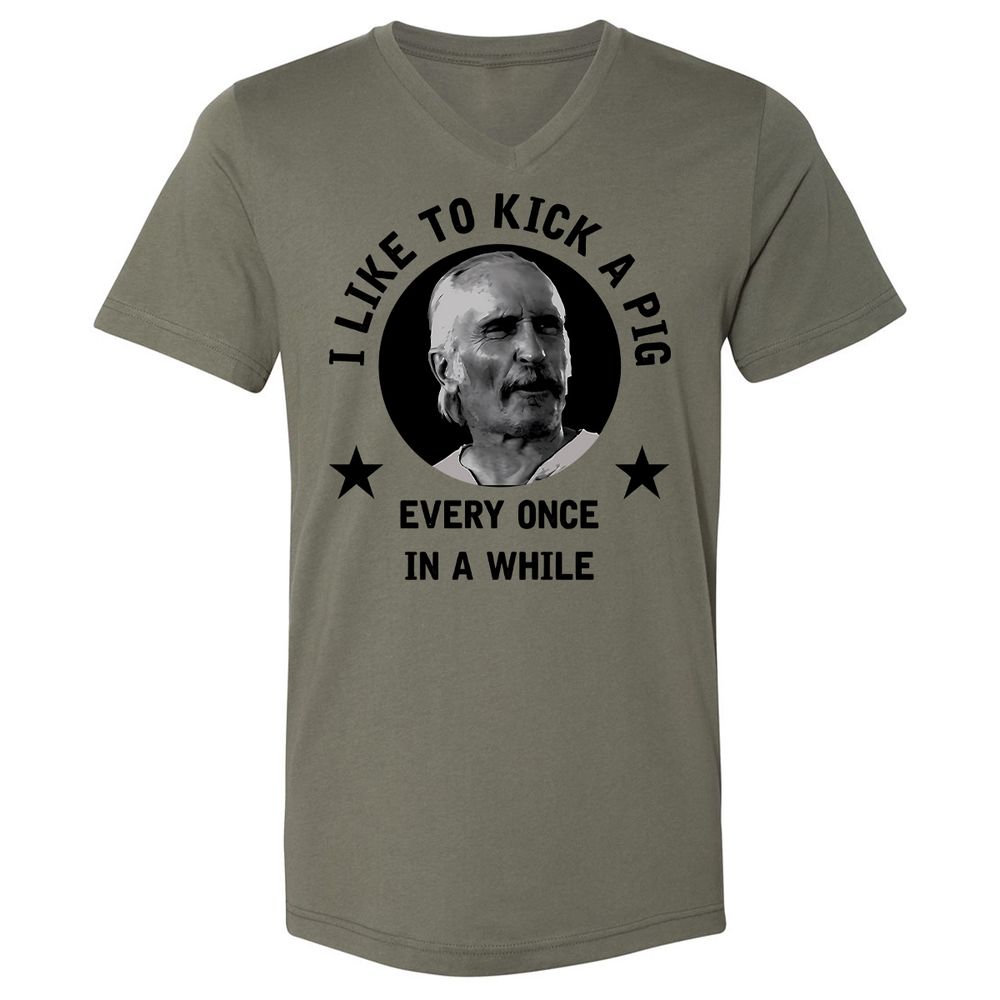 I like to kick a pig - Military Green - 10