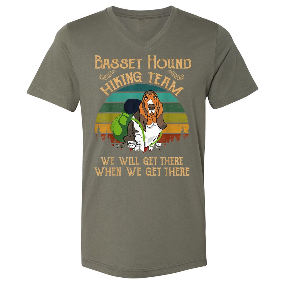 Unisex V-Neck T-Shirt - DB8AT6NY - Military Green - 10