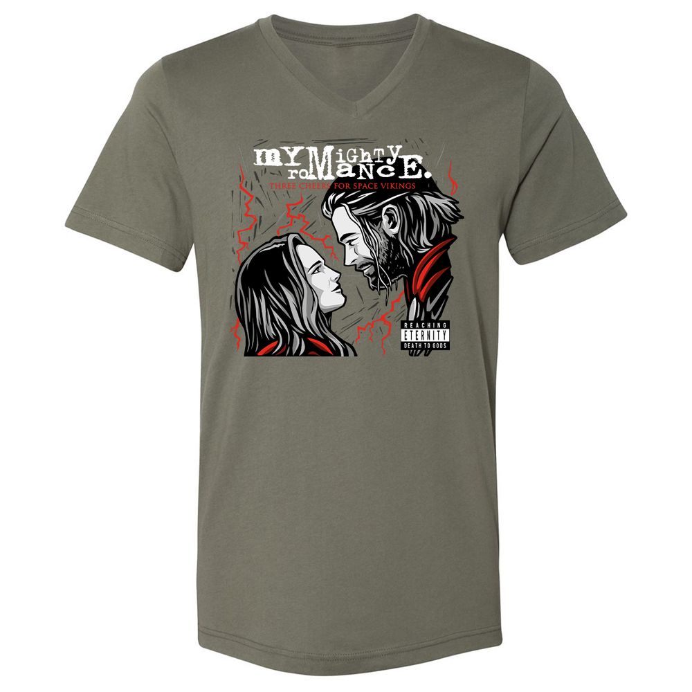 Unisex V-Neck T-Shirt - 6XA4SUT5 - Military Green - 10