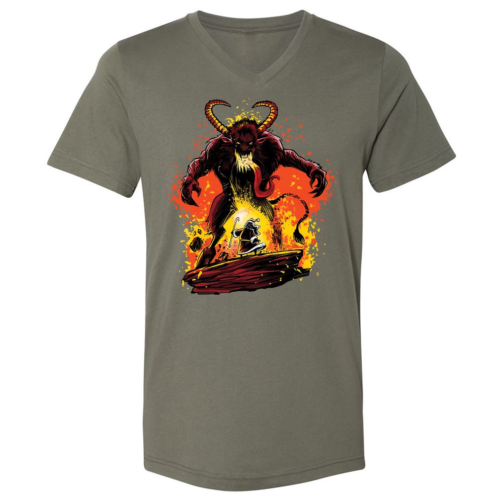Unisex V-Neck T-Shirt - AYCB8Z2G - Military Green - 10