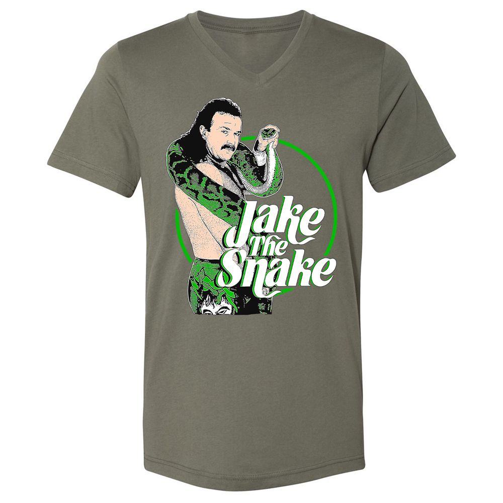 Unisex V-Neck T-Shirt - 93A7UFG5 - Military Green - 10