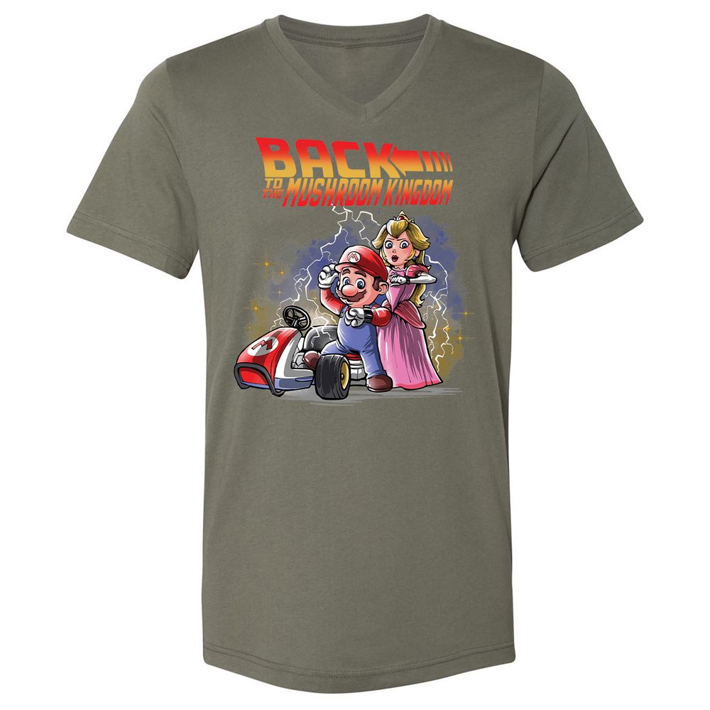 Unisex V-Neck T-Shirt - ZHLR68JK - Military Green - 10