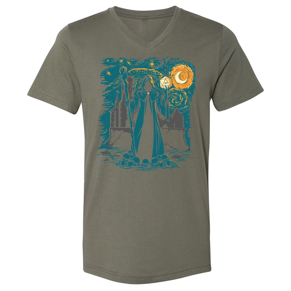 Unisex V-Neck T-Shirt - KWNEH73A - Military Green - 10