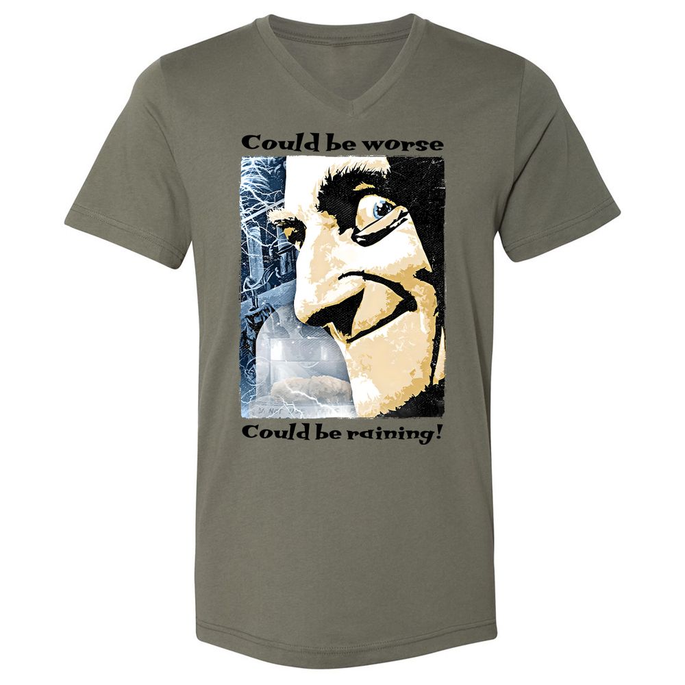 Unisex V-Neck T-Shirt - 1XJ32HF3 - Military Green - 10