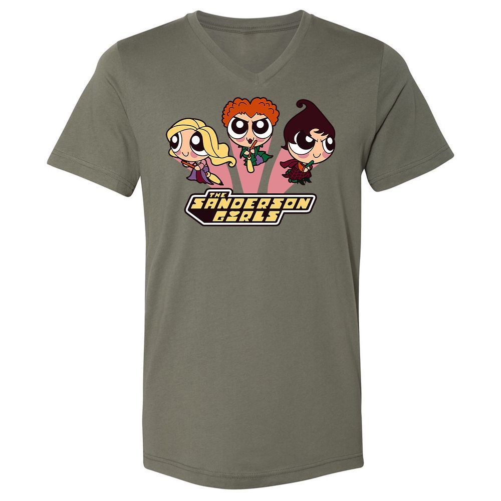 Unisex V-Neck T-Shirt - GZGTFH9X - Military Green - 10
